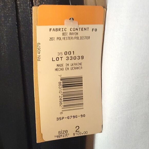 Harve' Bemard Black Petite Slacks - Picture 3 of 9